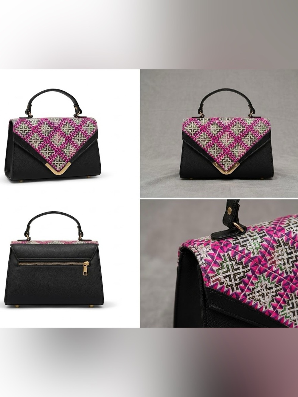 Pink PNM Hmong Black Bag